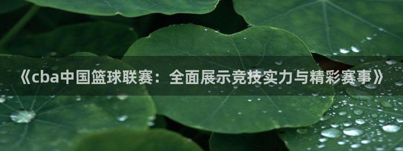 《cba中国篮球联赛：全面展示竞技实力与精彩赛事》
